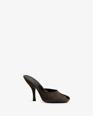 Date Mule in Cacao Suede Leather - Second Image