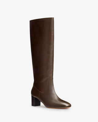 rook knee boot in mocha leather - Second Image