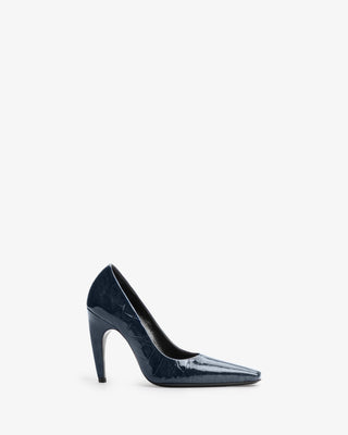 fame pump in ink croc embossed leather - Second Image