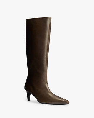 Cave Knee Boot in Mocha Leather - Second Image