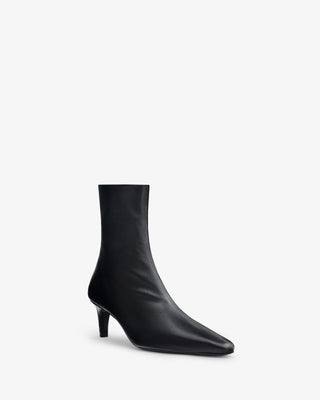 Cave Ankle Boot in Black Stretch Leather - Second Image