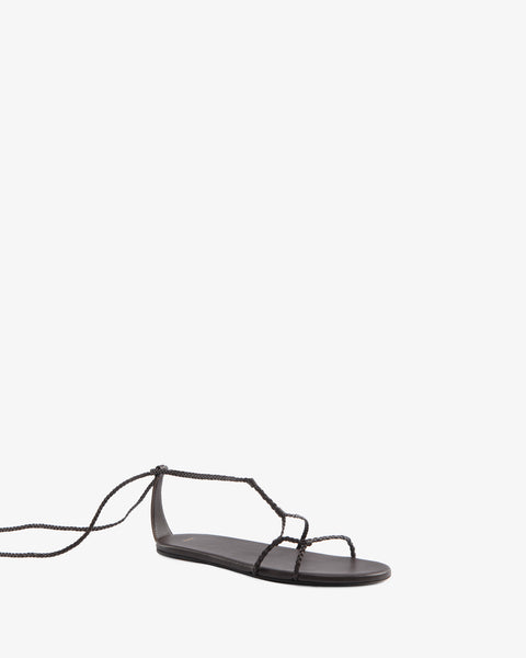 Atlas Flat Brown Woven Leather