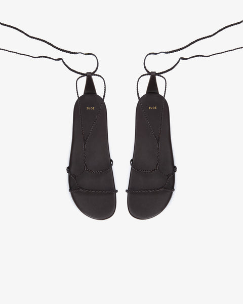 Atlas Flat Brown Woven Leather