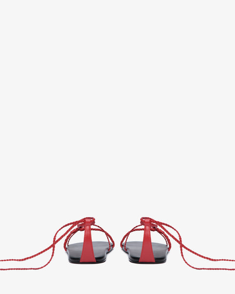 Atlas Flat Red Woven Leather