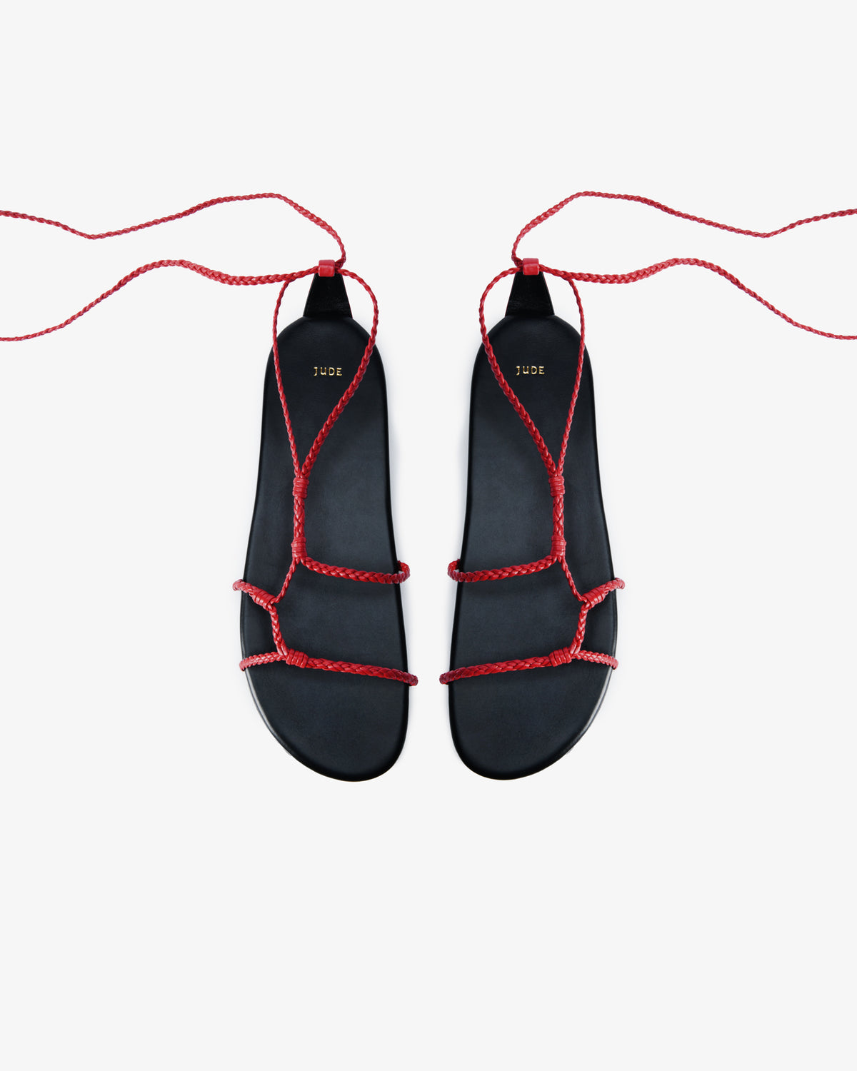 Atlas Flat Red Woven Leather