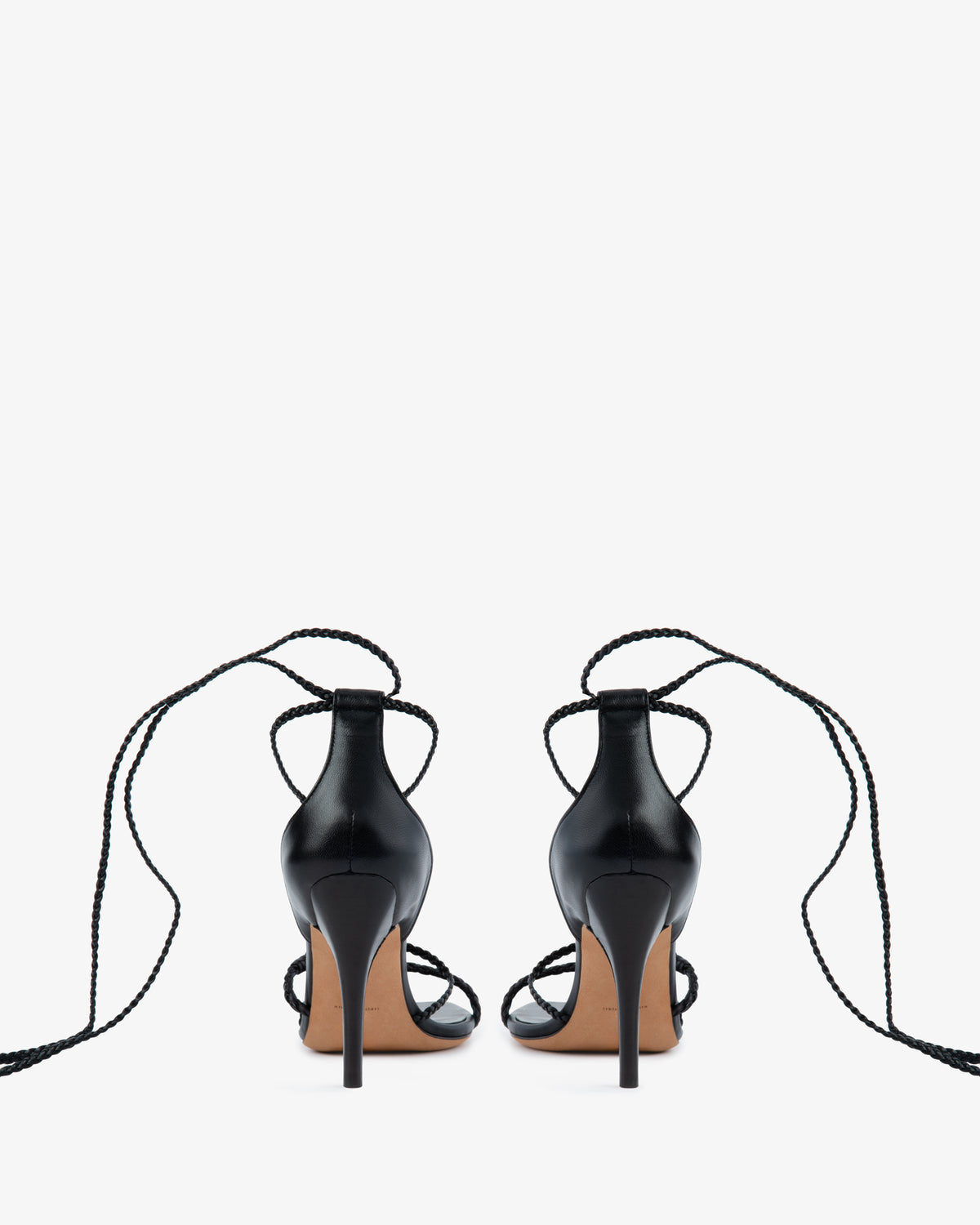 Atlas Sandal Black Woven Leather