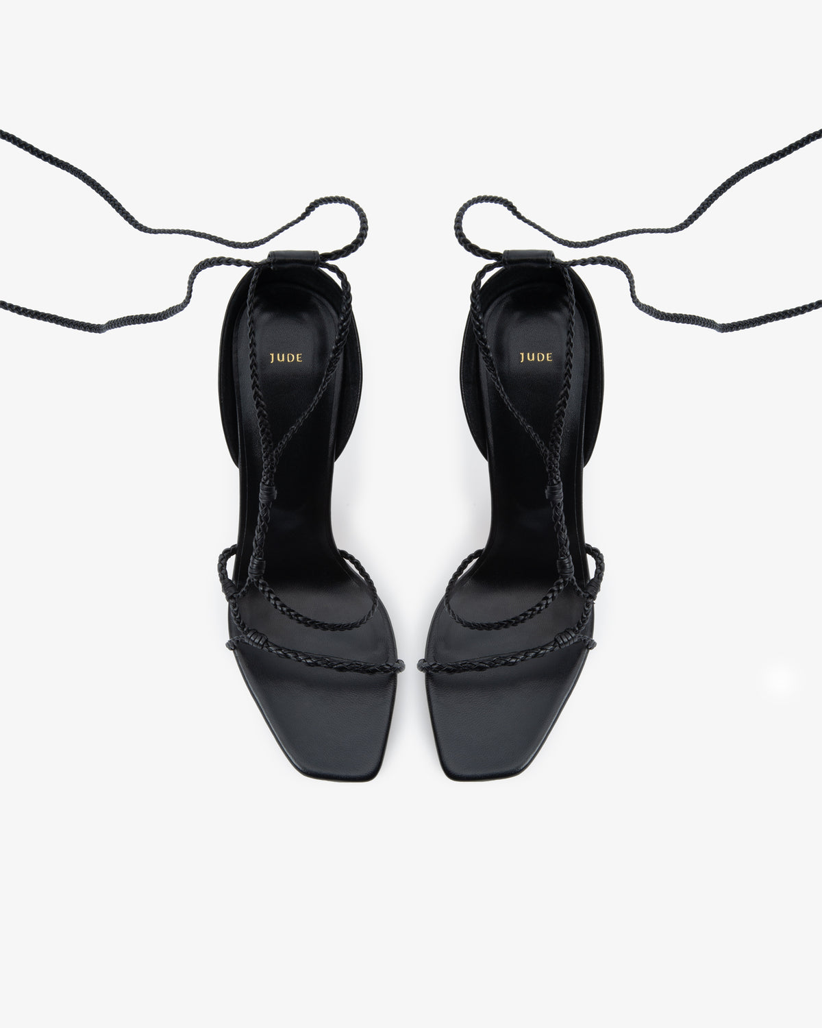 Atlas Sandal Black Woven Leather