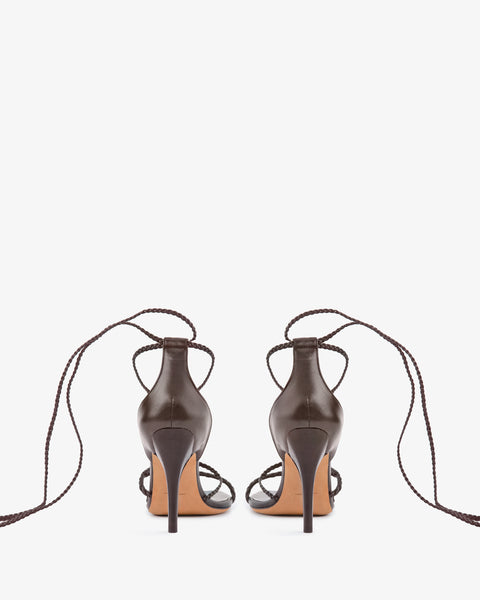Atlas Sandal Brown Woven Leather