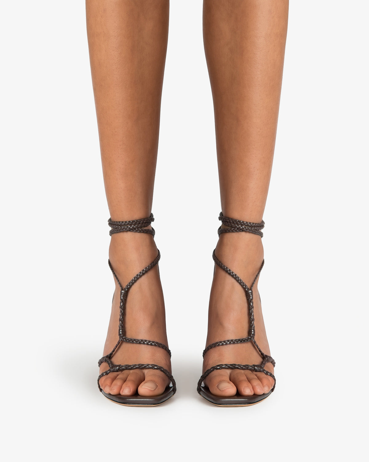 Atlas Sandal Brown Woven Leather