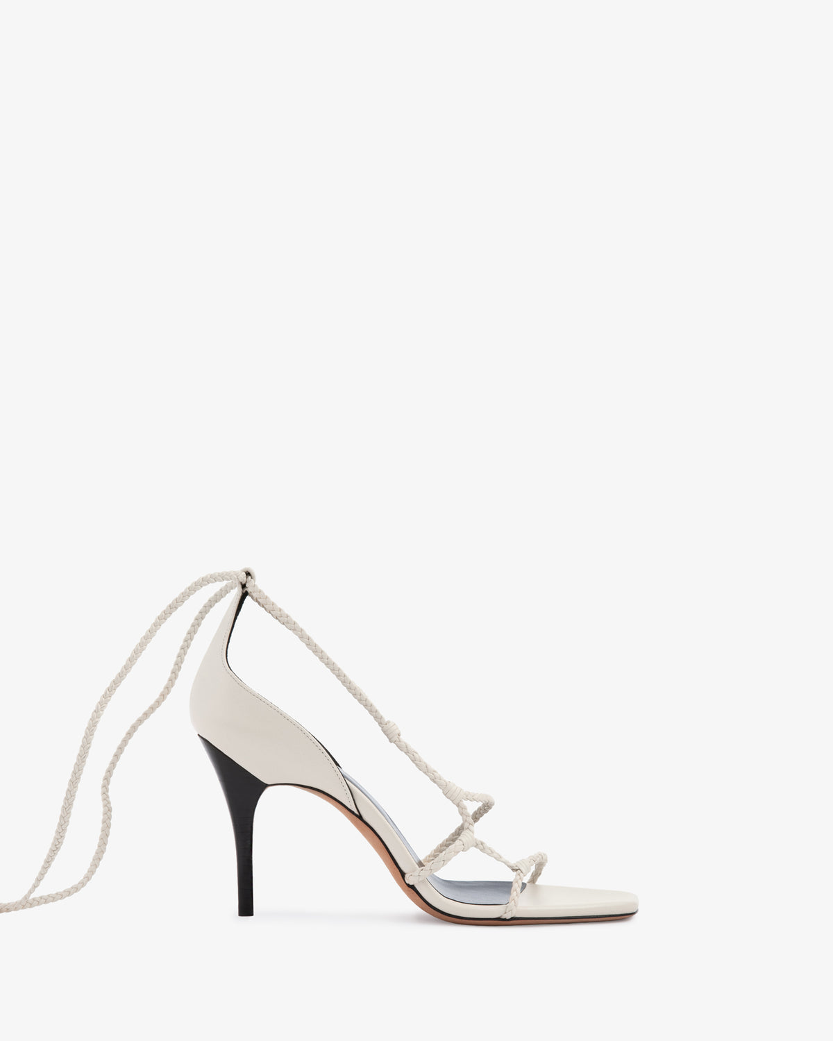 Atlas Sandal Off-White Woven Leather