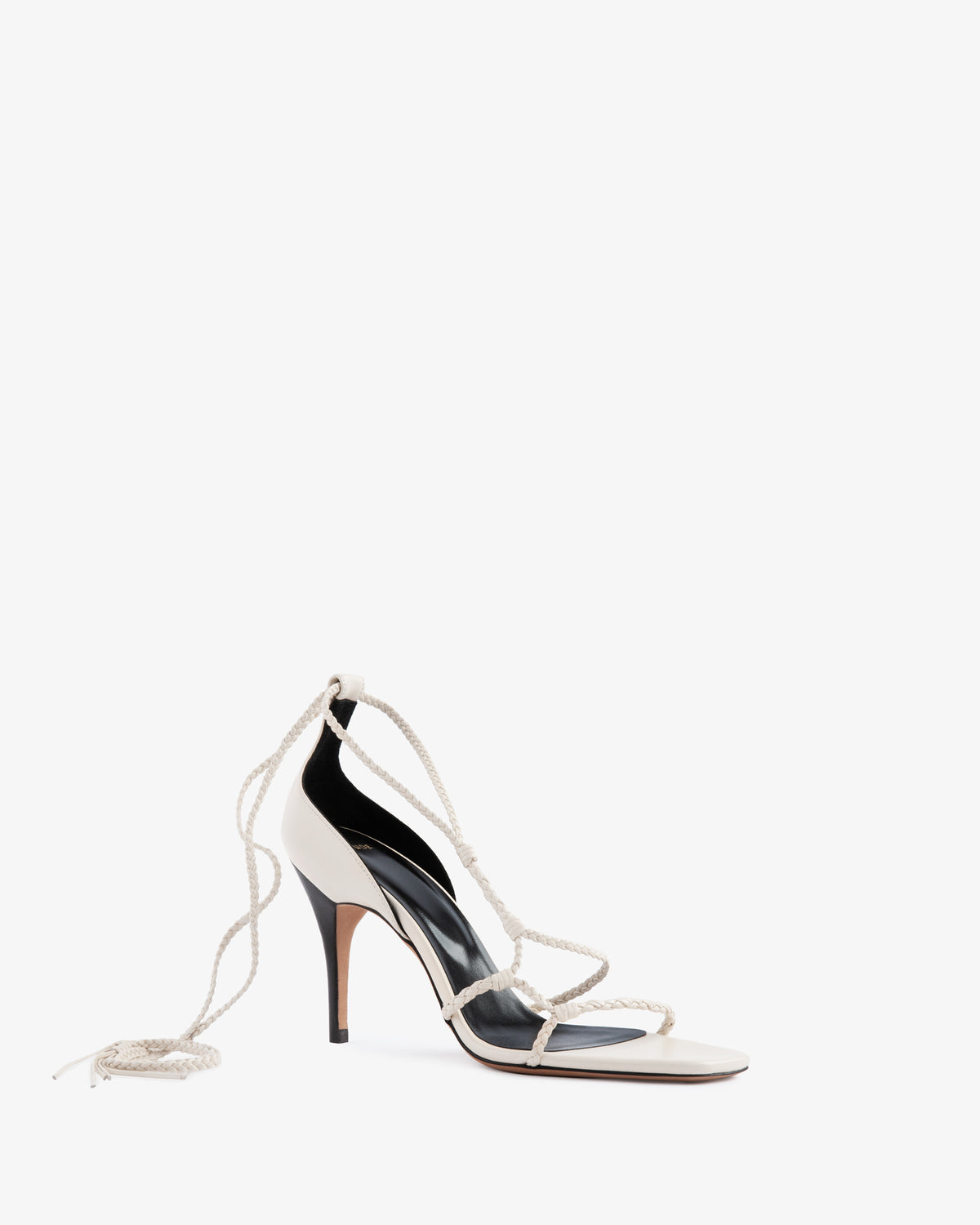 Atlas Sandal Off-White Woven Leather