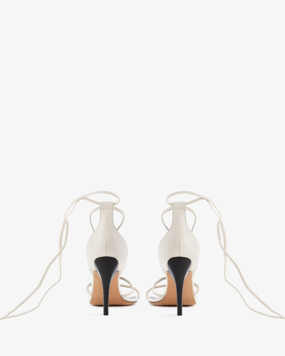 Atlas Sandal Off-White Woven Leather