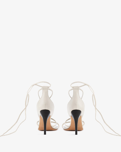 Atlas Sandal Off-White Woven Leather