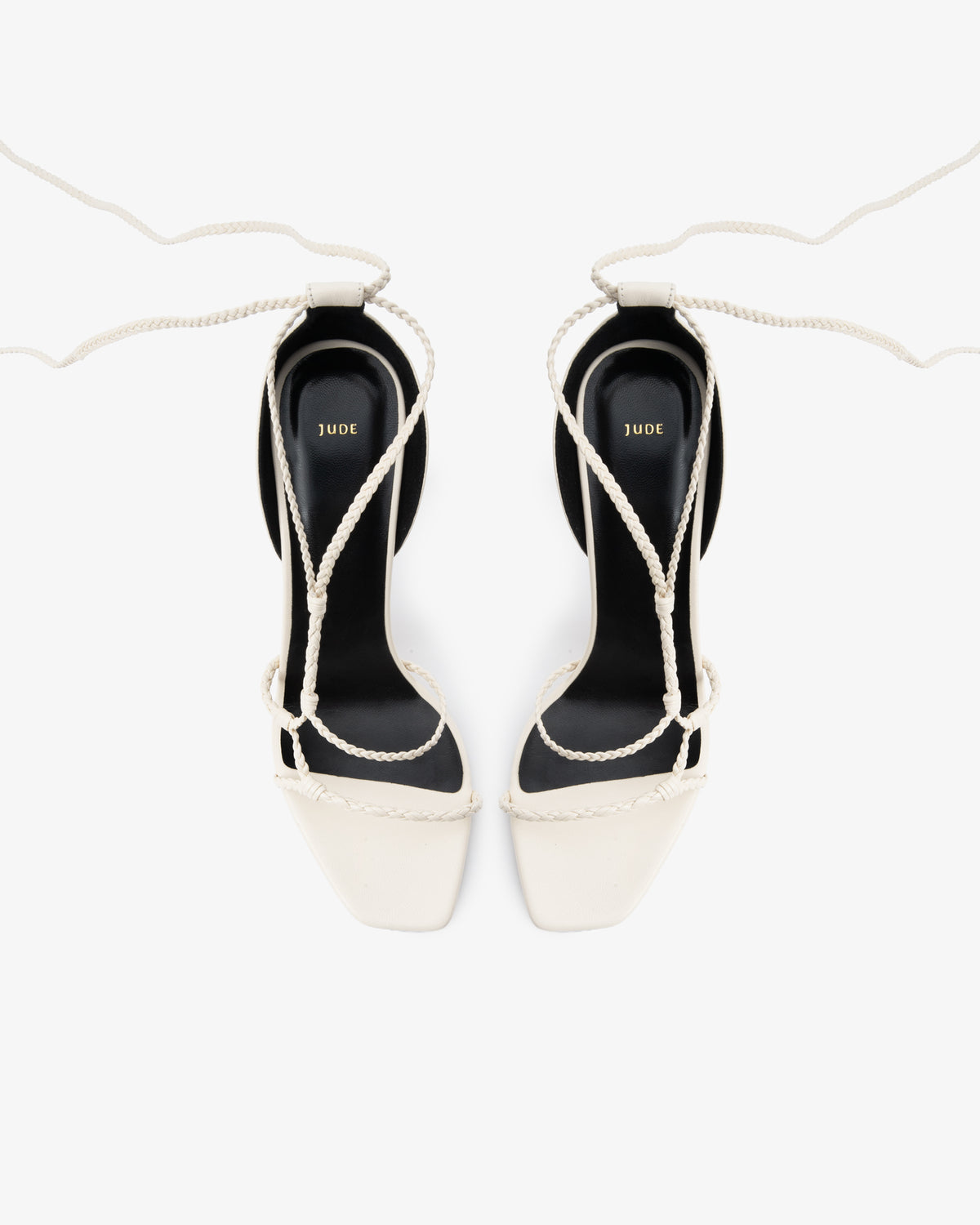 Atlas Sandal Off-White Woven Leather