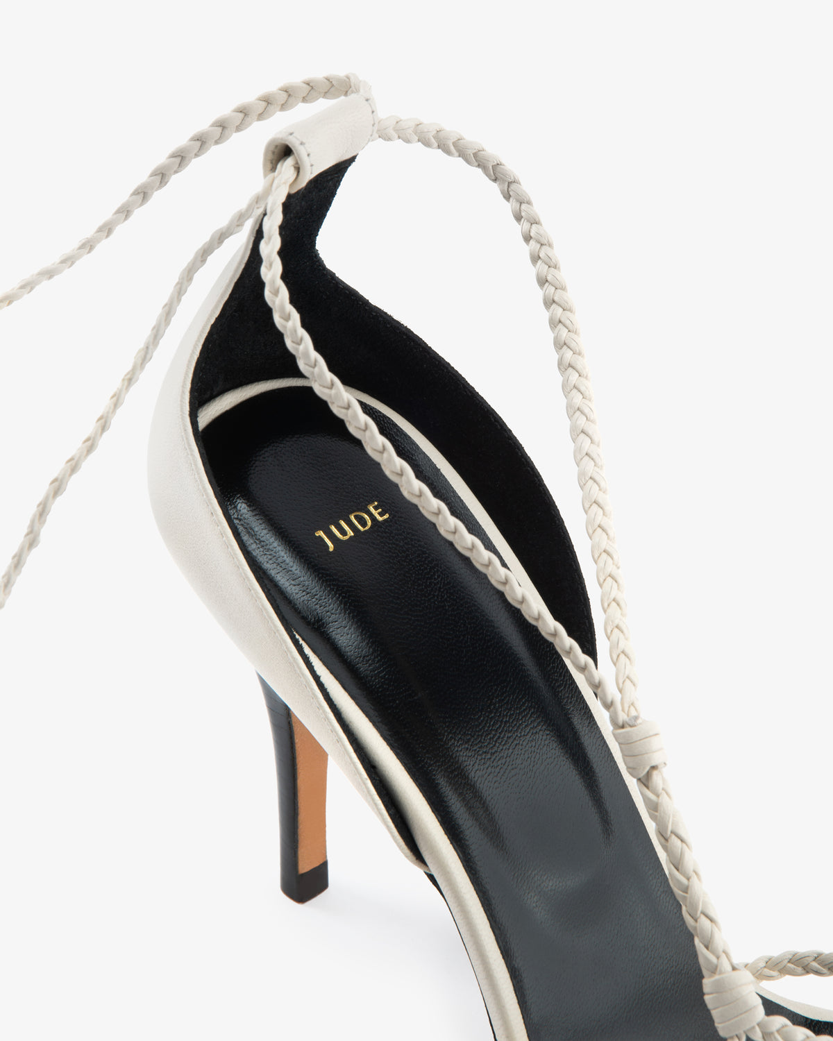 Atlas Sandal Off-White Woven Leather