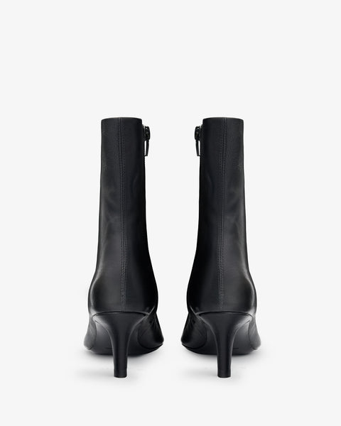 Cave Ankle Boot in Black Stretch Leather