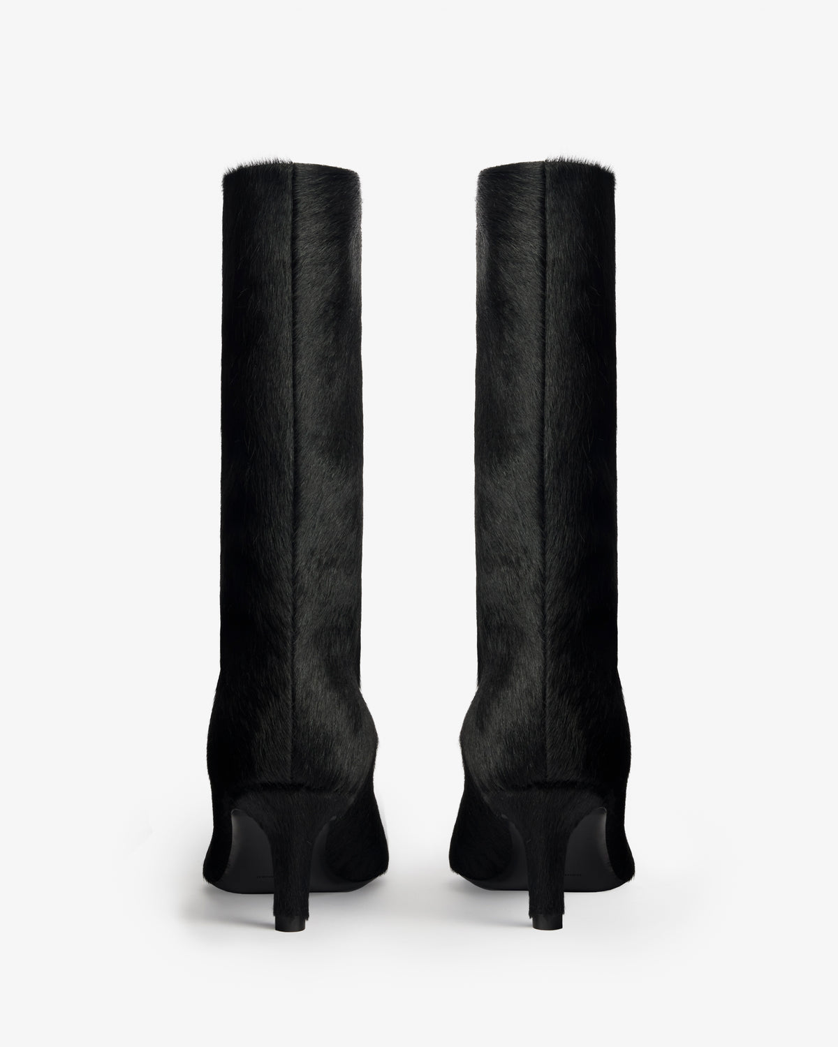 Cave Mid Calf Boot in Black Pony Leather Cave Mid Calf Boot in Black Pony Leather