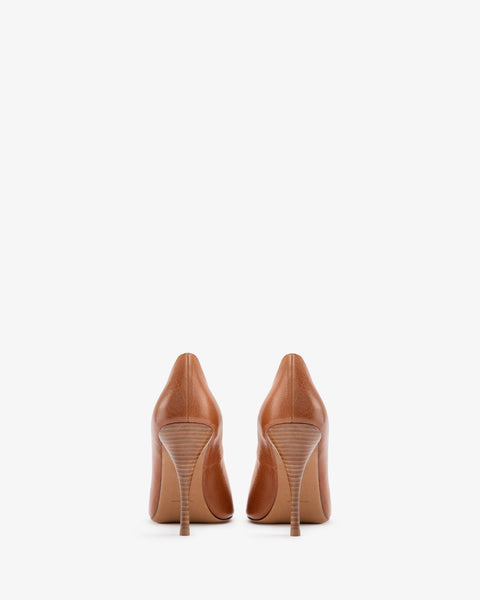 Bank Pump Tan Grained Leather