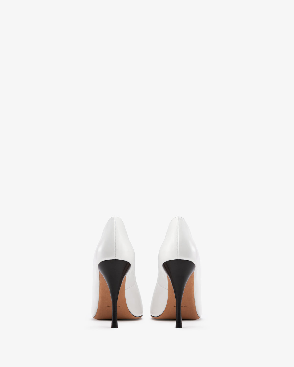 Bank Pump White Creased Leather