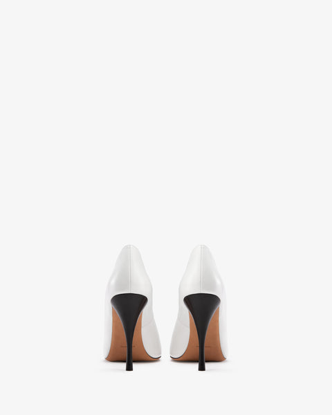 Bank Pump White Creased Leather