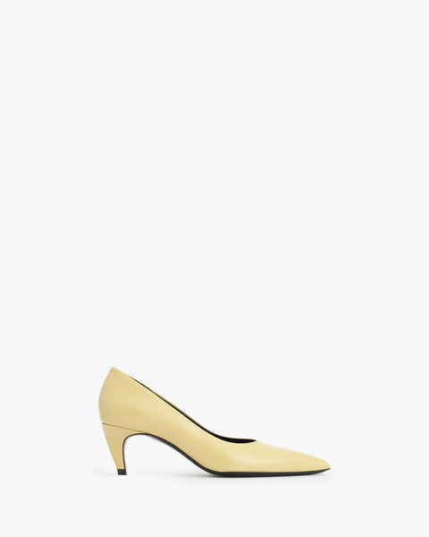 Blade Pump in Beige Brushed Leather