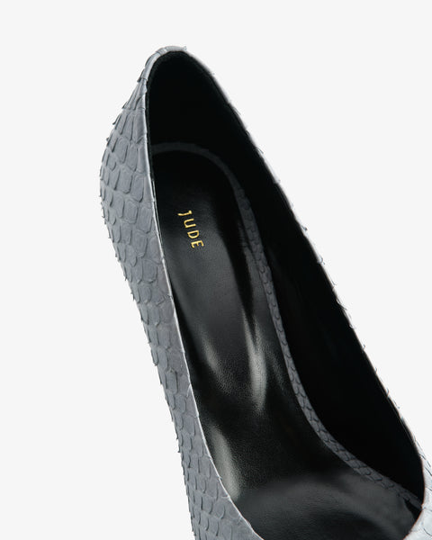 Blade Pump Grey Python Leather