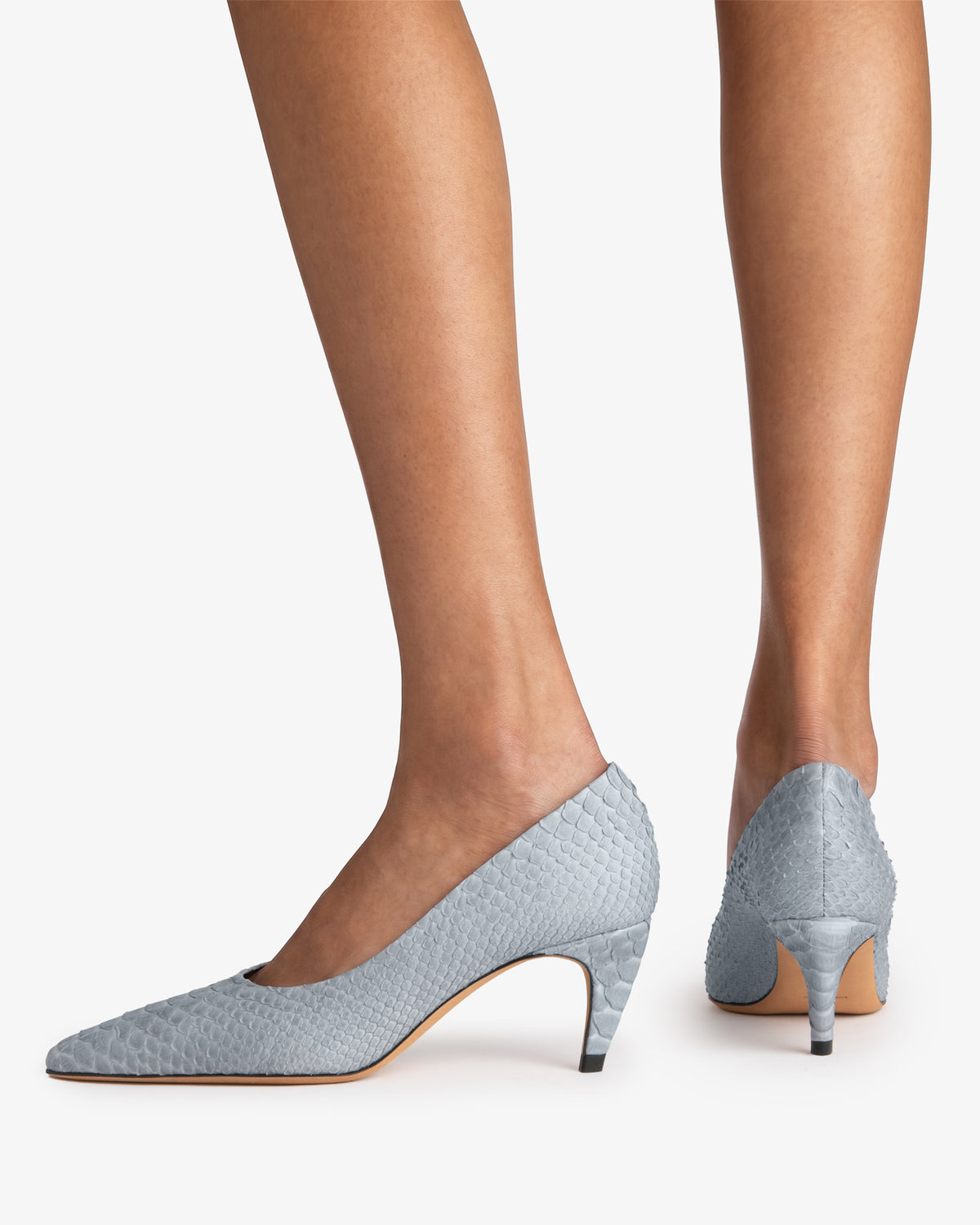 Blade Pump Grey Python Leather