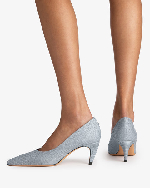 Blade Pump Grey Python Leather