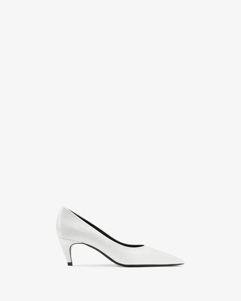 Blade Pump White Creased Leather