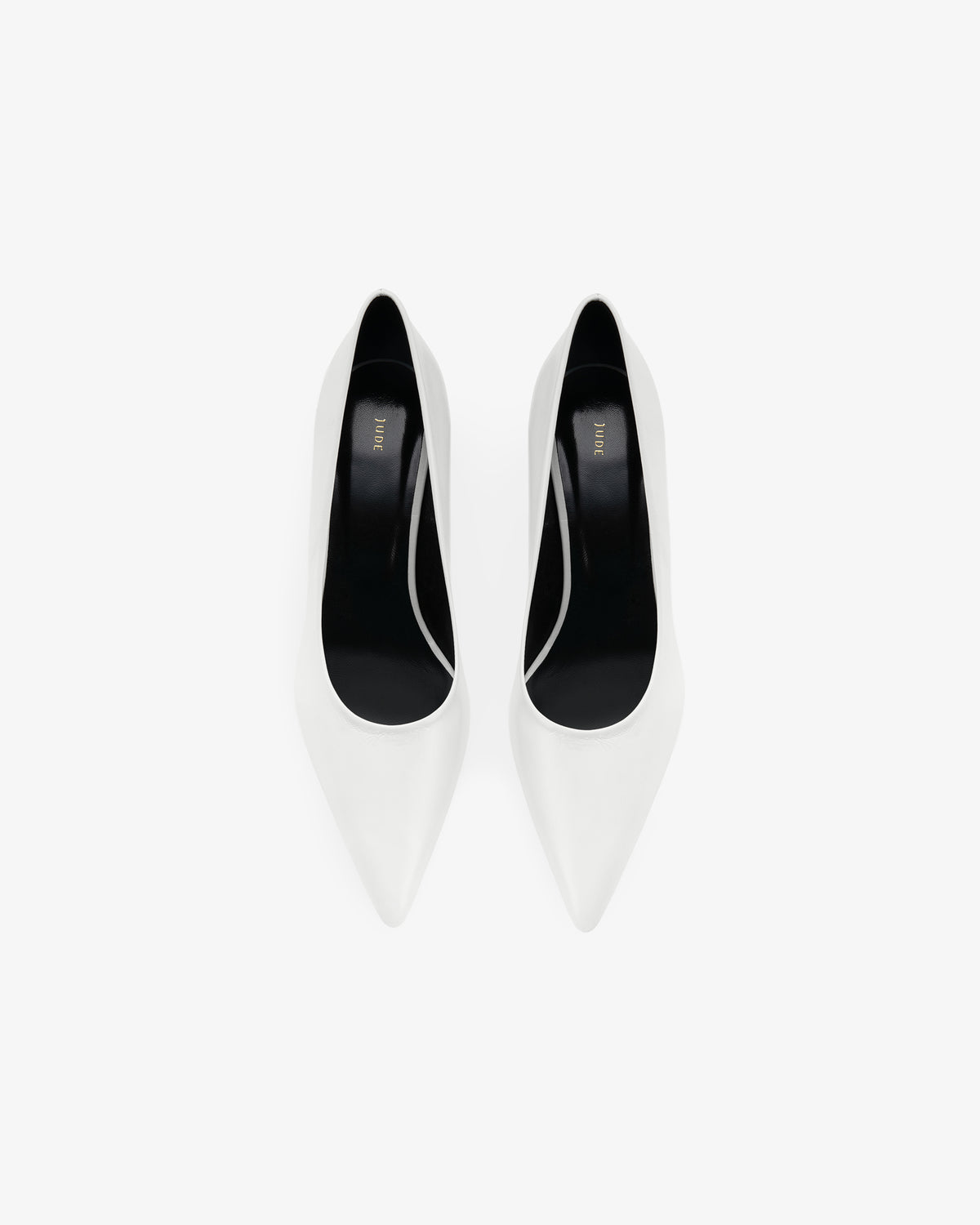 Blade Pump White Creased Leather
