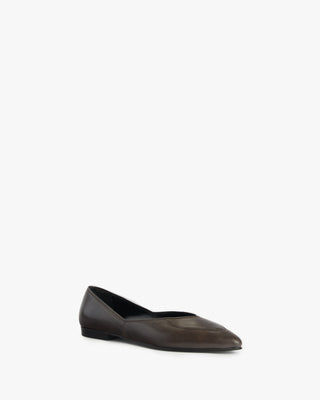 blanche ballerina in mocha leather - Second Image