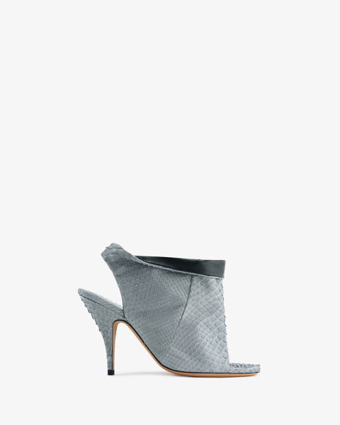 Bloom Sandal Grey Python Leather