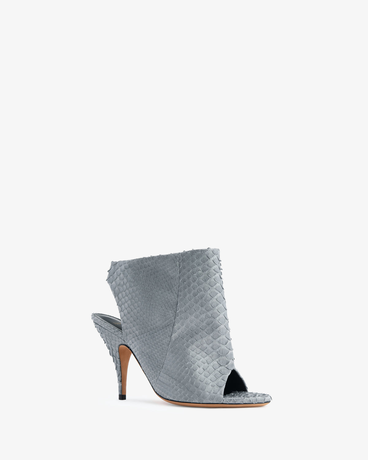 Bloom Sandal Grey Python Leather
