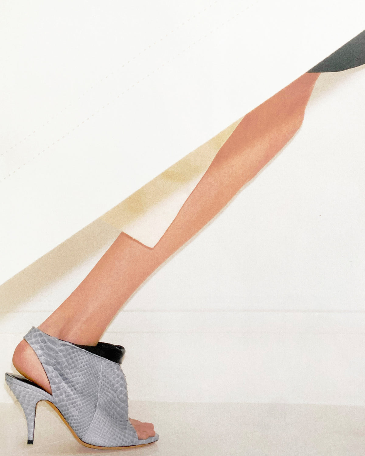 Bloom Sandal Grey Python Leather