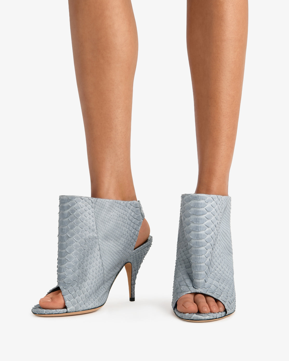 Bloom Sandal Grey Python Leather