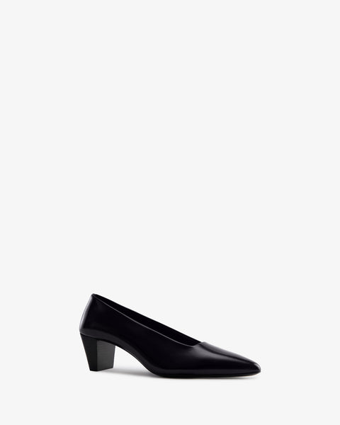 Bonnie Pump Black Brushed Leather