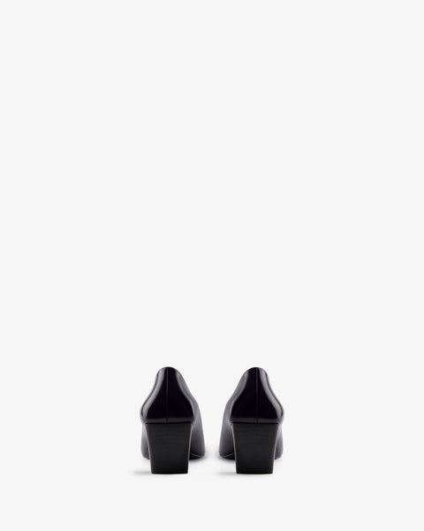 Bonnie Pump Black Brushed Leather