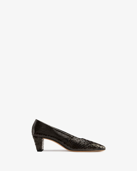 Bonnie Pump Espresso Python Leather