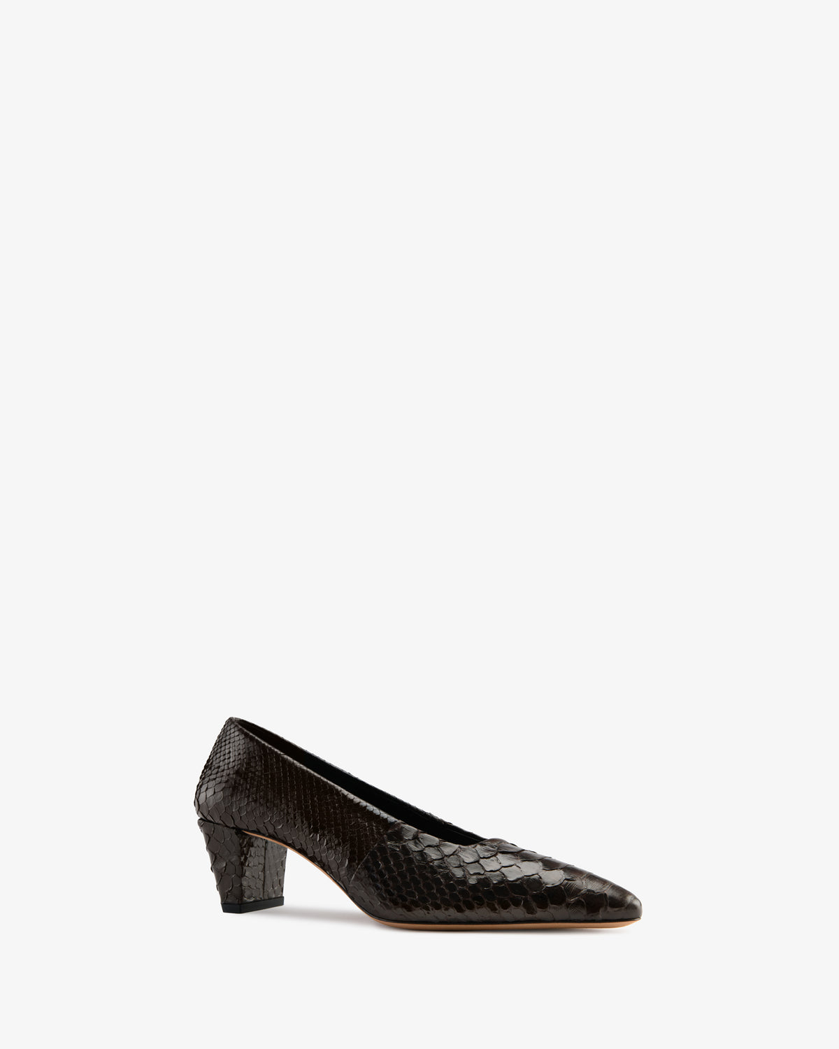 Bonnie Pump Espresso Python Leather