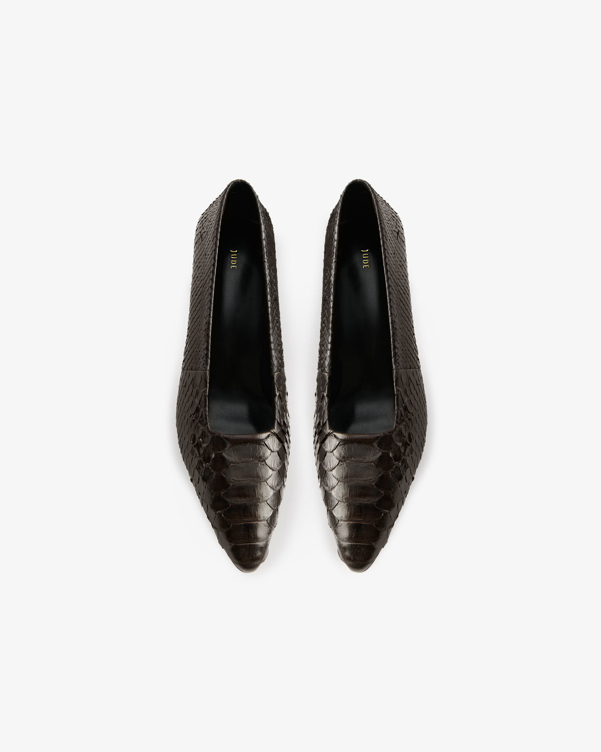 Bonnie Pump Espresso Python Leather
