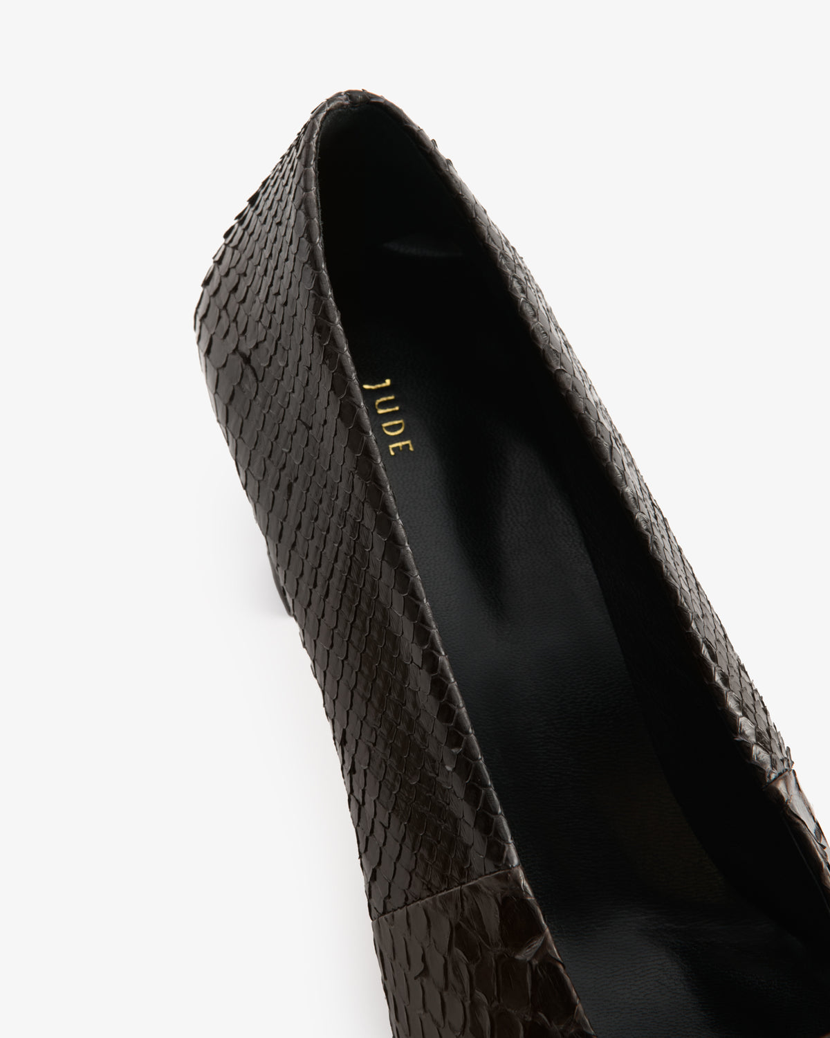 Bonnie Pump Espresso Python Leather