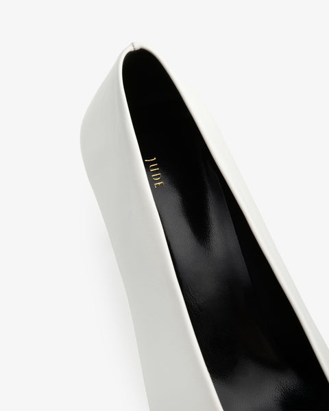 Bonnie Pump White Leather