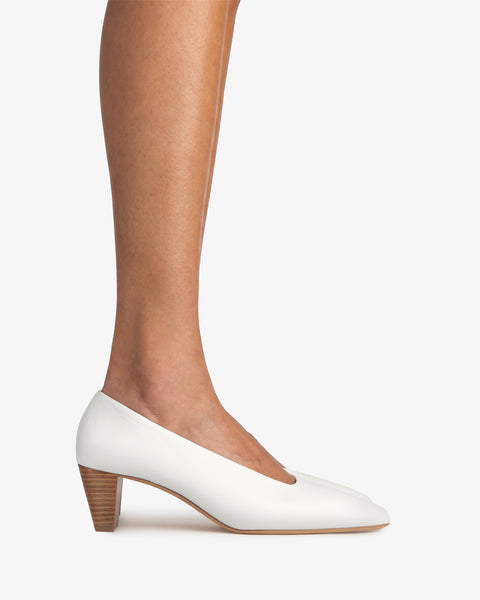 Bonnie Pump White Leather