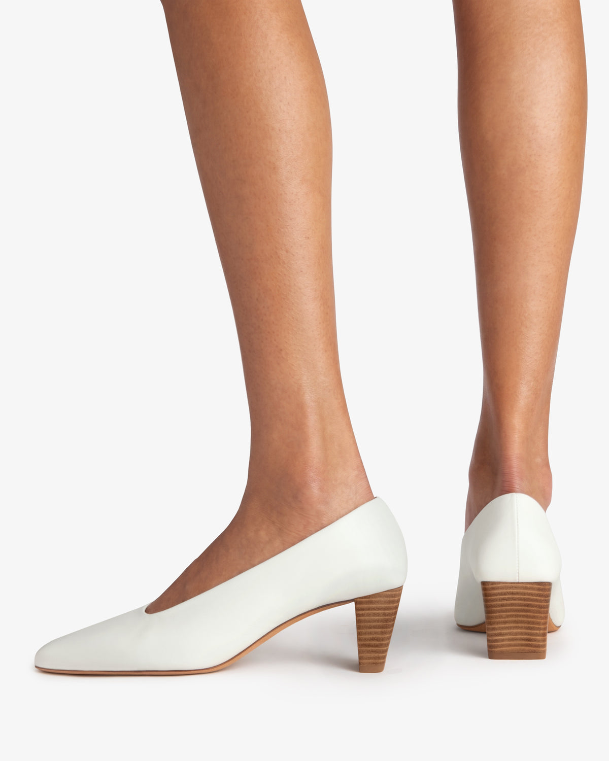 Bonnie Pump White Leather