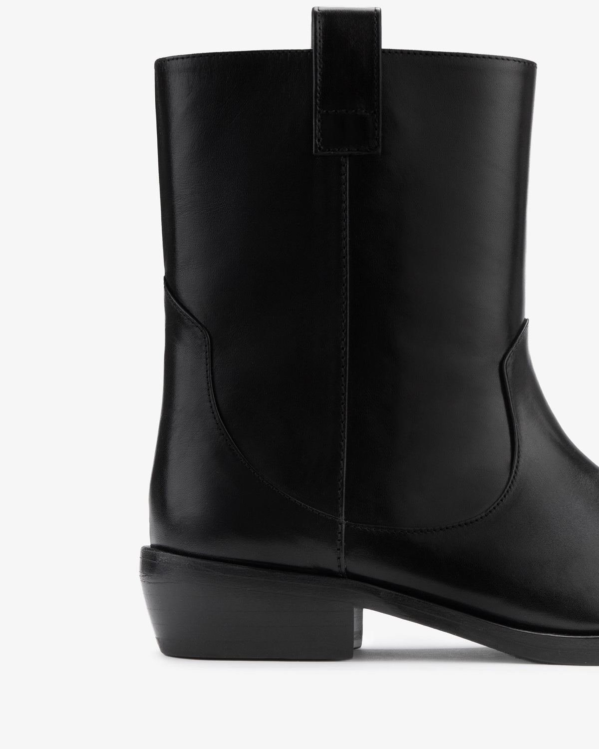 Cas Ankle Boot Black Leather