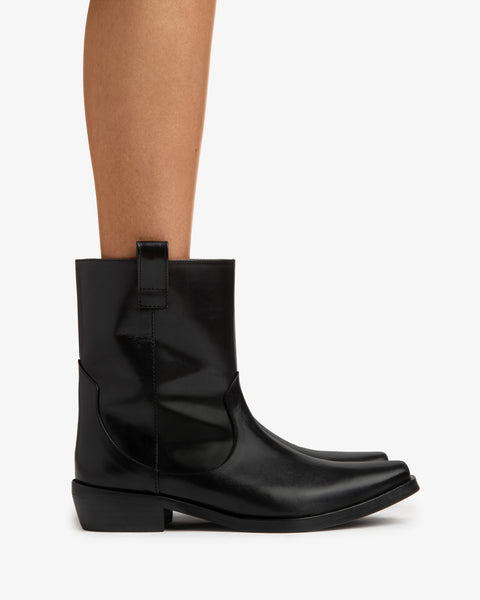Cas Ankle Boot Black Leather