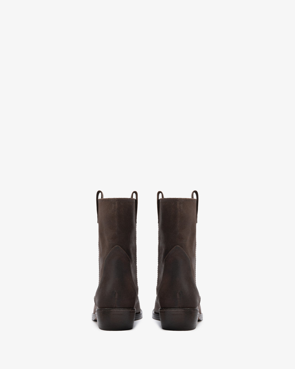 Cas Ankle Boot Dark Brown Suede Leather