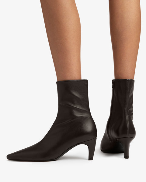Cave Ankle Boot in Brown Stretch Leather