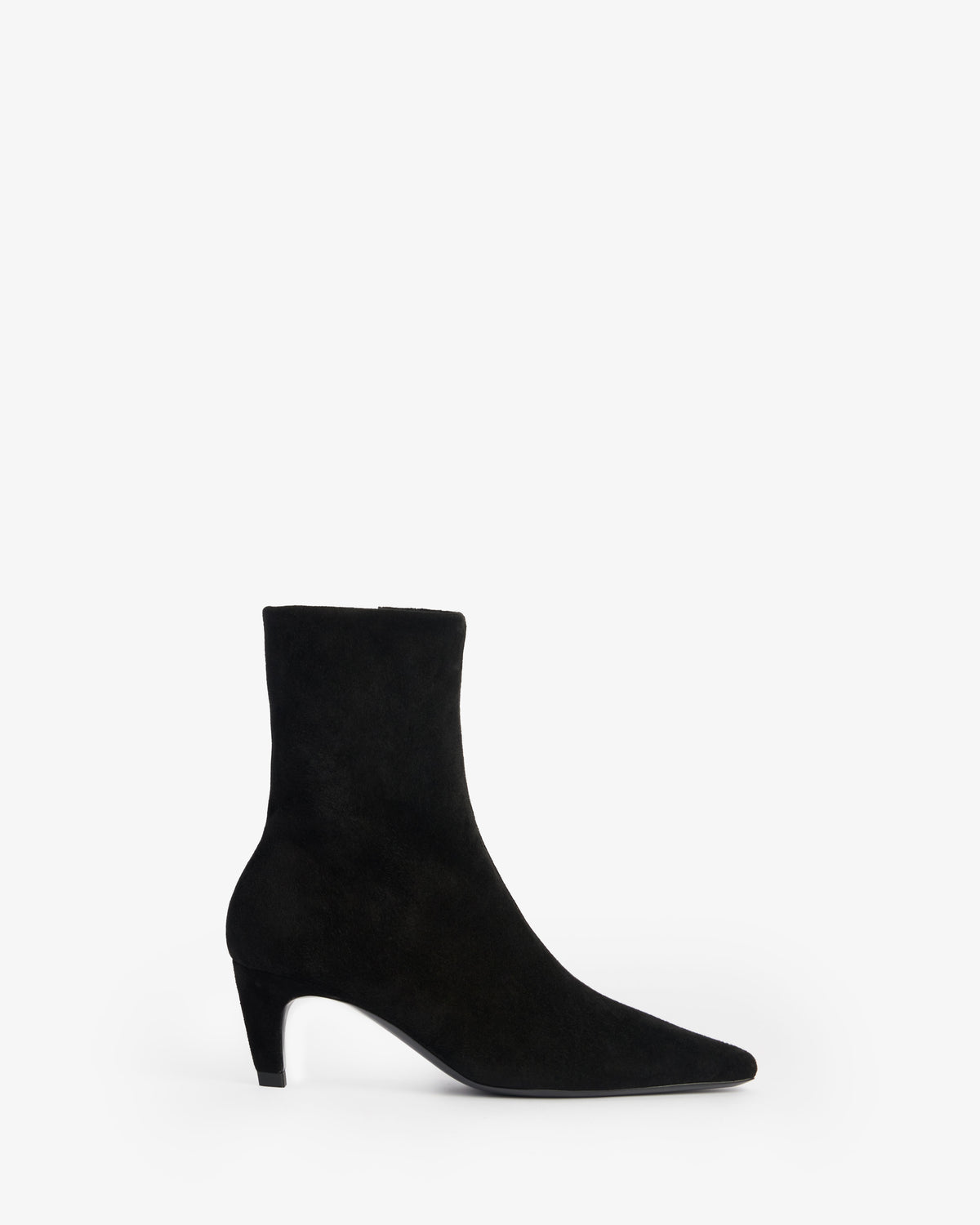 Cave Ankle Boot in Black Stretch Suede Leather