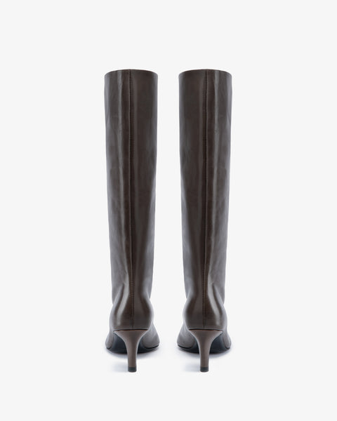 Cave Knee Boot in Mocha Leather